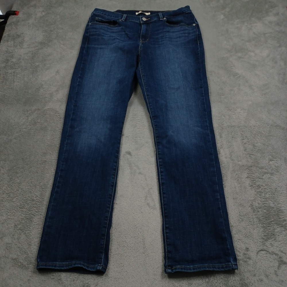 Levis Jeans Womens 12 Blue Denim Classic Straight Casual Modern Pockets A2